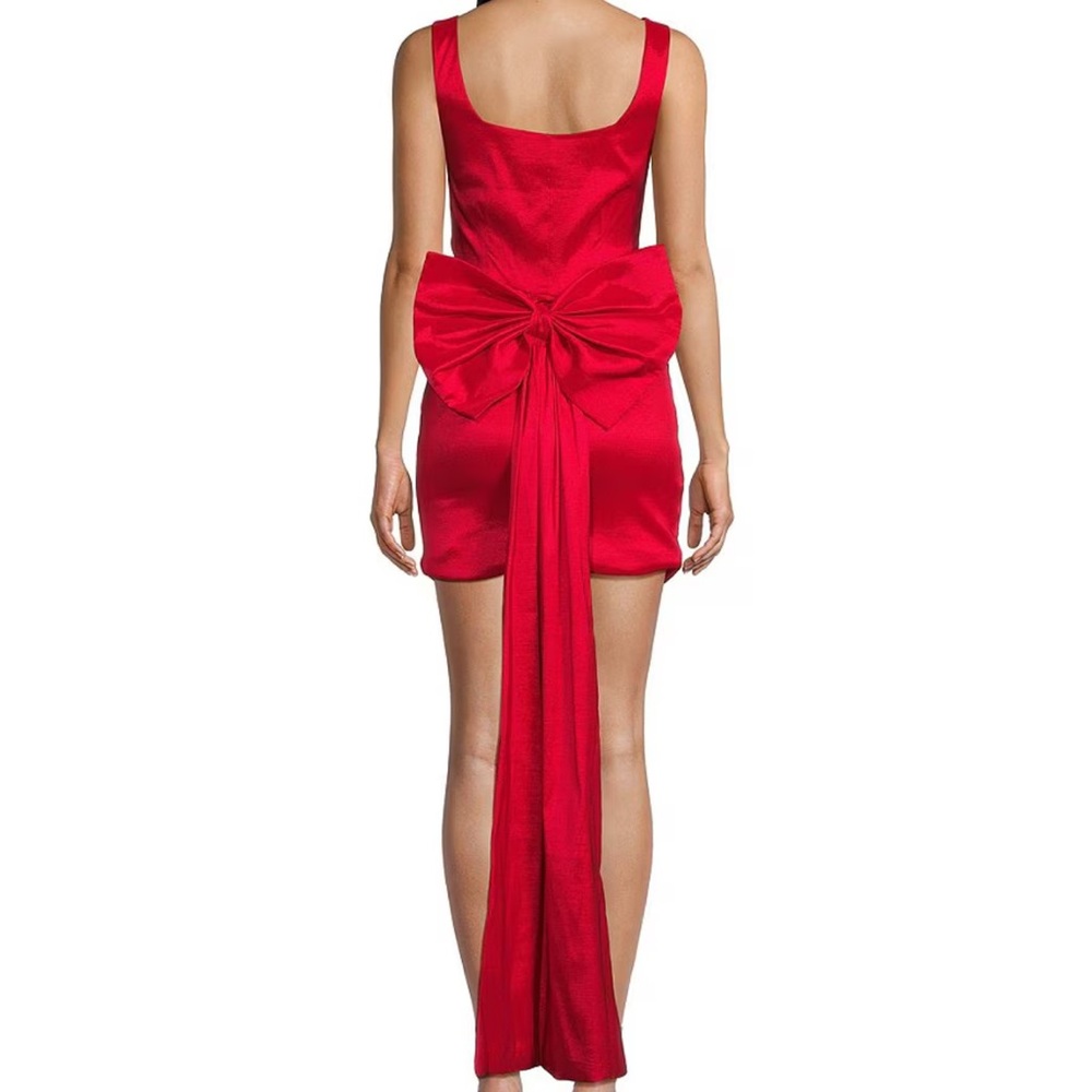 Allison & Kelly Sleeveless Square Neck Back Now Detachable Mini Dress Red Sz L